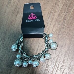 Paparazzi Orbiting Opulence Charm Bracelet with Faux Pearl Accents